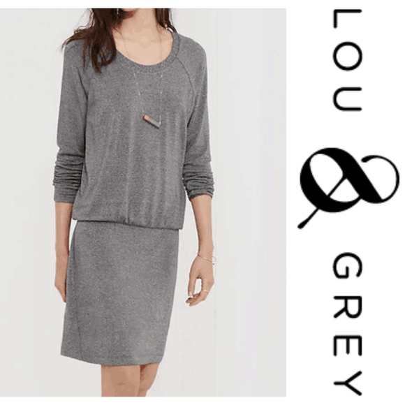 Lou & Grey Dresses & Skirts - Lou & Grey Long Sleeve Blouson Drop Waist Dress L